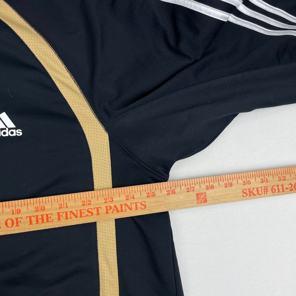 Adidas Climalite Top Ten Basketball Track Jacket Mens 2XL Black Gold Full Zip - Picture 7 of 11